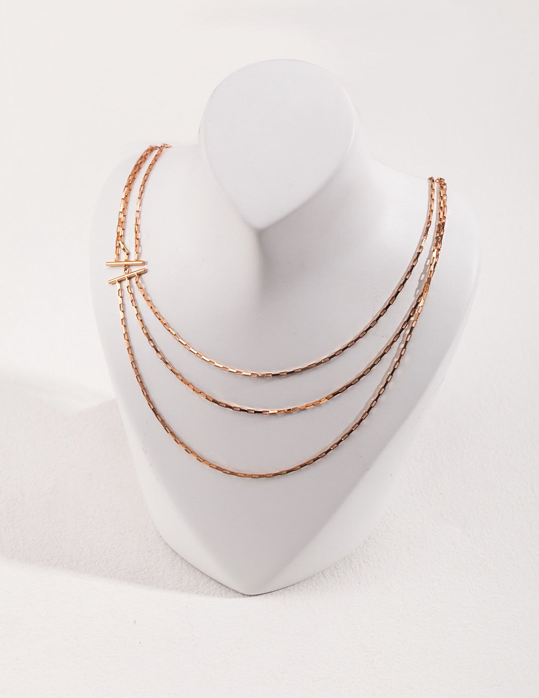 Sterling Silver Necklace with Three Layers
