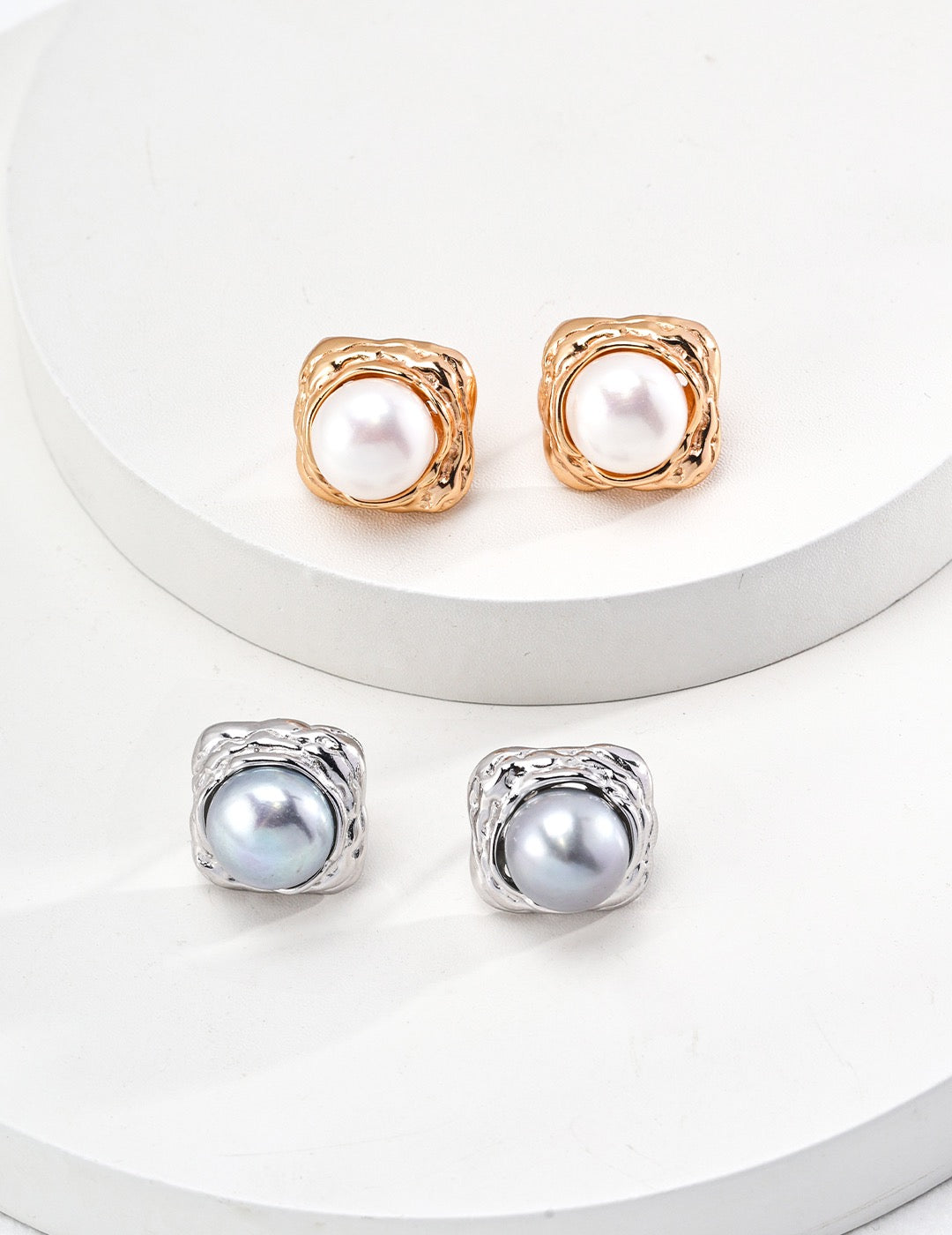 Square and Sphere Earrings